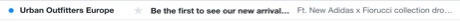 Urban Outfitters Europe subject line