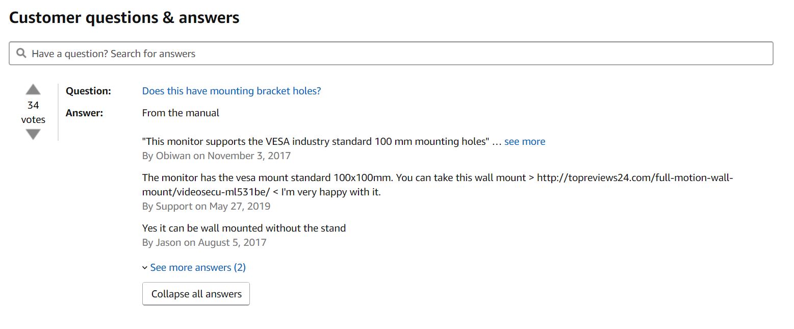 Amazon customers questions and answers